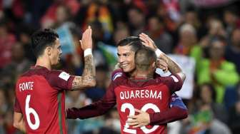 Ronaldo Cetak Dua Gol, Pelatih Portugal Pilih Puji Quaresma