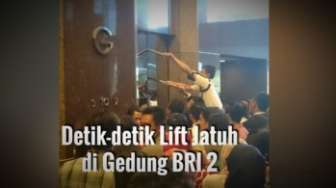 Detik-detik Jatuhnya Lift di Gedung BRI