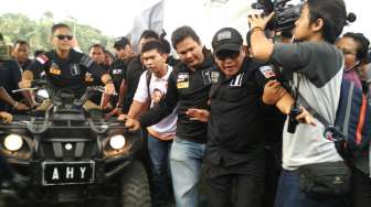 Hadiri Apel Siaga, Agus Gunakan Motor Besar ATV