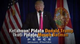 Ketahuan! Donald Trump Contek Pidato Musuh Batman