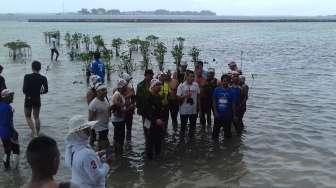 Selain Berenang, Sandiaga Juga Tanam 1.000 Bakau di Pulau Pramuka