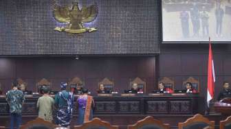 Sidang lanjutan uji undang-undang di Mahkamah Konstitusi, Jakarta, Senin (23/1).