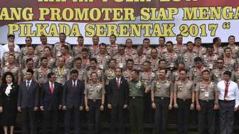 Pembukaan Rapim Polri 2017 di Auditorium PTIK, Jakarta, Rabu (25/1).