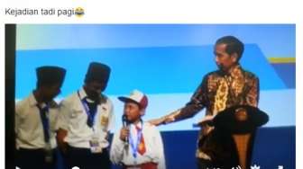 Kocak! Salah Ucap Ikan Tongkol, Siswa SD Dapat Sepeda dari Jokowi