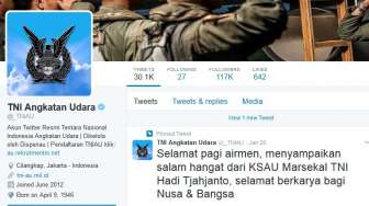 Sebut TNI AU "Banci", Pengguna Twitter Ini Minta Maaf dan Kunci Akun