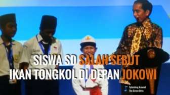 Ini Video Siswa SD Salah Sebut Ikan Tongkol di Depan Jokowi