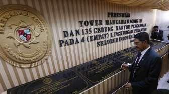 Acara peresmian Tower Mahkamah Agung RI, di Jakarta, Selasa (31/1).