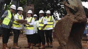 Menteri Puan Tinjau Proyek Pembangunan Velodrome