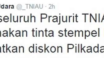 Lucu.. TNI AU Larang Prajurit Ikut Program Diskon Pilkada