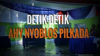 Detik-detik AHY Nyoblos di TPS