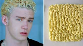 Kocak! Rambut Justin Timberlake Ternyata Mirip Mi Instan