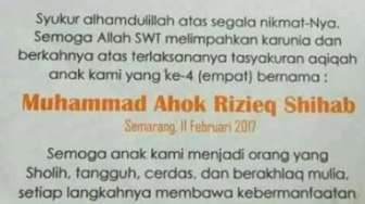 Ups! Bayi Semarang Ini Diberi Nama Ahok Rizieq Shihab
