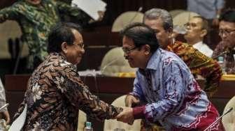 Menteri Agraria dan Tata Ruang/Kepala Badan Pertanahan Nasional (BPN) Sofyan Djalil saat melakukan rapat kerja dengan Komisi VI DPR RI di Kompleks DPR/MPR Senayan, Jakarta, Rabu (22/2/2017). [Suara.com/Kurniawan Mas'ud]