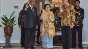 Kunjungan Presiden Afrika Selatan Jacob Zuma ke kediaman Megawati di Jakarta, Rabu (8/3).