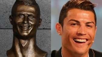 Patung Cristiano Ronaldo 'Dibully', Netizen: Nggak Mirip