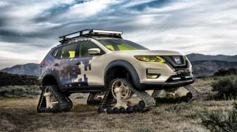 Mirip Transformer, Ini Tampang Nissan Rogue dengan Roda Tank