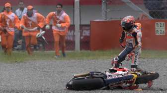 Tertinggal 37 Poin dari Vinales, Marquez Mulai Tertekan?