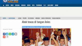 Unik! Media Malaysia: 'Ahok Tewas di Tangan Anies'