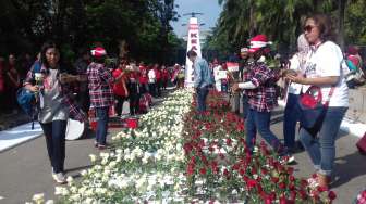 Tugu Keadilan untuk Ahok Menarik Perhatian di Kawasan Sidang Ahok