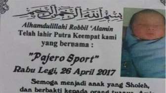 Unik! Nama Bayi Ini Pajero Sport