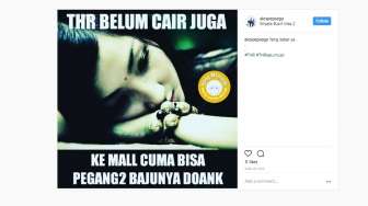 Kocak! Meme THR Belum Cair Ini Bikin Anda Gregetan