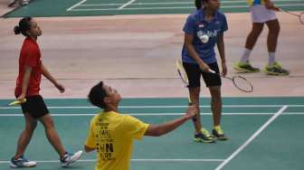 Jelang pelaksanaan kejuaraan BCA Indonesia Open 2017 di Plenary Hall, JCC Senayan, Jakarta, Sabtu (10/6).