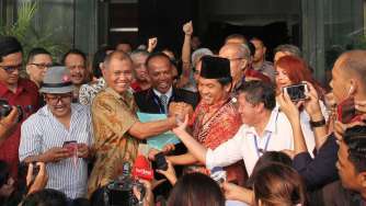 Koalisi Masyarakat Sipil menyambangi KPK, Jakarta, Rabu (5/7).