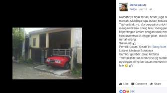 Cara Orang Ini Parkir Mobilnya dalam Rumah Bikin Netizen Salut