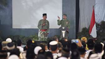 Presiden Joko Widodo  meresmikan Pasanggiri Nasional dan Kejurnas Tingkat Remaja Perguruan Pencak Silat Nasional ASAD 2017 di Pondok Pesantren Minhajjurrosyidiin, Lubang Buaya, Jakarta, Selasa (8/8).