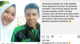 10 Tahun Hilang Kontak, Ayah dan Putri Dipertemukan Ojek Online