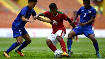 Babak penyisihan grup B SEA Games XXIX Kuala Lumpur 2017 di Stadion Shah Alam, Selangor, Malaysia, Selasa (15/8).