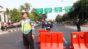 Jalan Medan Merdeka Utara dan Jalan Veteran ditutup