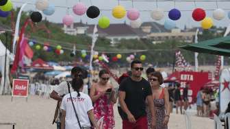 Festival Kuta Sea Sand Land, Pantai Kuta, Bali, Jumat (18/8).