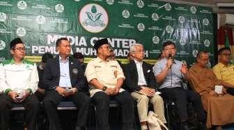 Acara pernyataan sikap Forum Pemuda Lintas Agama terhadap praktik diskriminasi dan genosida kepada etnis Rohingya di Myanmar, di Gedung PP Muhammadiyah, Jakarta, Selasa (5/9/2017). [Suara.com/Oke Atmaja]