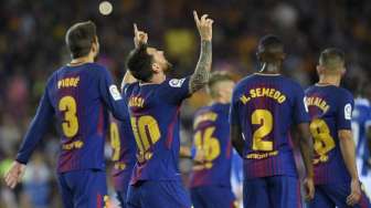 Barcelona Bantai Espanyol 5-0, Messi Cetak Hat-trick