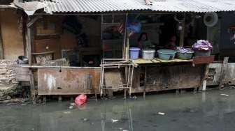 Permukiman kumuh di kawasan Kebon Pala, Jakarta, Rabu (13/9).