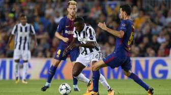 Barcelona membantai Juventus di laga perdana Grup D Liga Champions 2017/18. Dalam laga yang berlangsung di Camp Nou, Barca menang telak 3-0 [AFP]