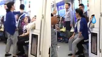 Tak Dapat Kursi Prioritas di KRL, Ibu Nekat Duduk di Paha Lelaki