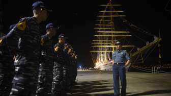 KRI Bima Suci di Estacionn Maritima, Vigo, Spanyol, Jumat (15/9) dini hari.