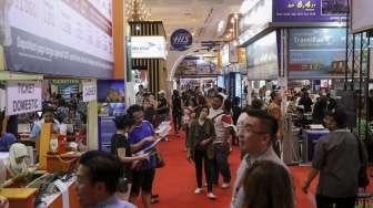 Garuda Indonesia Travel Fair 2017 (GATF) di Jakarta Convention Centre (JCC), Senayan, Jakarta, Jumat (22/9).