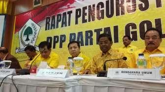 Umumkan Kepengurusan Baru Golkar, Novanto Curhat Sudah Sembuh