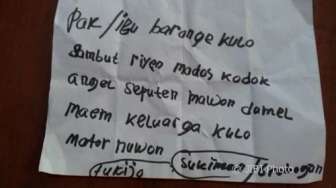 Lucu! Curi Komputer di Balai Desa, Pencuri Tinggalkan Surat Berisi 'Curhat'