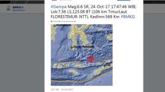 Gempa 6,6SR Guncang Flores Timur