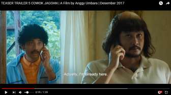 Dwi Sasono Jadi Satpam di Peluncuran Trailer "5 Cowok Jagoan"