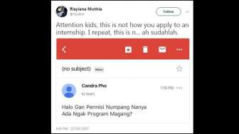 Kelakuan Mahasiswa 'Zaman Now', Permohonan Magangnya Kocak