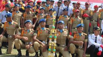 SMK Penerbangan Angkasa Malang berhasil meraih Juara Pertama Lomba Peraturan Baris Berbaris (PBB) Kreasi Piala Pangdam V Brawijaya, yang berlangsung di Lapangan Belanegara Brawijaya, Rampal Kota Malang, Senin (23/10).