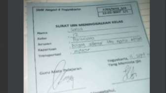 Kocak! Surat Izin Pelajar Ini Sungguh Tak Lazim