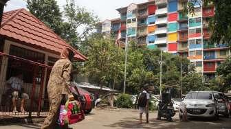 Rumah susun sewa (Rusunawa) di Jalan Penjernihan, Jakarta,Senin (4/12).