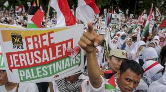 Peserta Aksi Bela Palestina 1712 Mulai Tinggalkan Lokasi