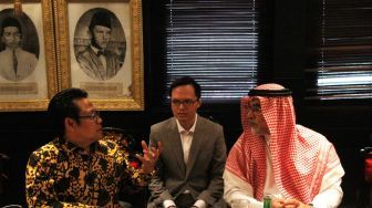 Ketua Umum PKB Muhaimin Iskandar menggelar pertemuan dengan sejumlah Duta Besar negara-negara Timur Tengah seperti Mesir, Palestina, Iran, Qatar, Saudi Arabia, dan Yaman di, Jakarta, Jumat (22/12).